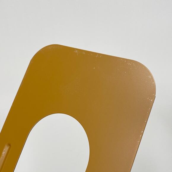 Vintage Industrial Faux‎ Wood Grain Large Metal Book Ends Office Library Decor - Picture 4 of 6